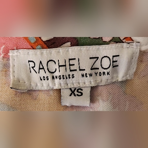 Rachel Zoe Multicolor Floral Crop Blouse Size XS - Picture 3 of 4